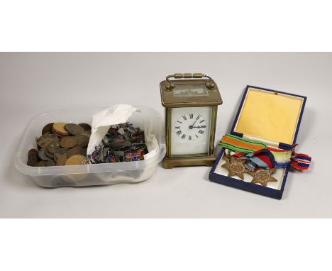 Metals, toy soldiers, medals, coinage and carriage clock