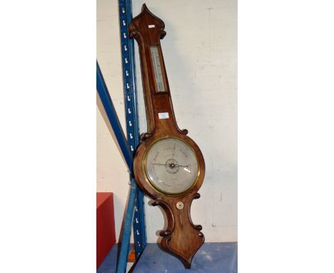 REGENCY ROSEWOOD COMBINATION BAROMETER THERMOMETER     