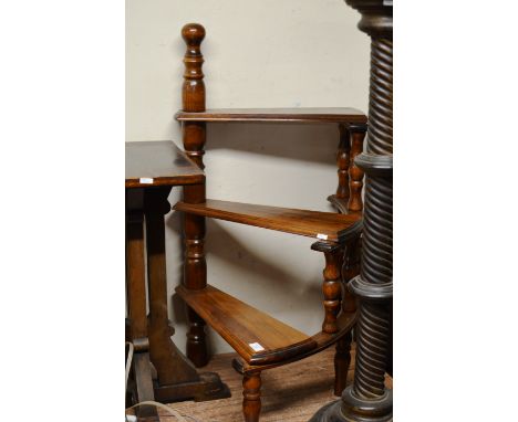 MAHOGANY LIBRARY STYLE STEPPED SHELF     