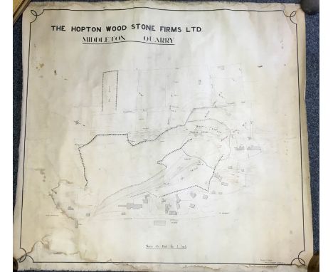 Local quarrying interest -  Horton Wood Stone Firms Ltd, Middleton Quarry engineers drawing by Lewis &amp; Lewis Mining Engin