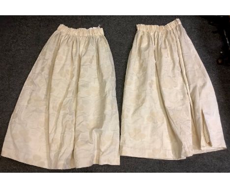 A pair of Art Nouveau style curtains in the manner of Charles Rennie Macintosh, 264cm width x 134.5 length 