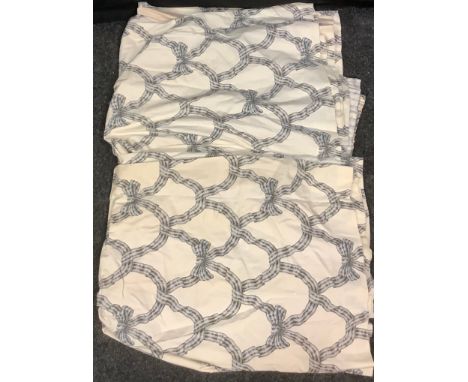 A pair of Sanderson curtains, Bows, 254cm width x 152cm length 