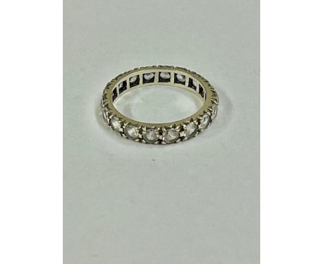 9ct white gold eternity ring size L