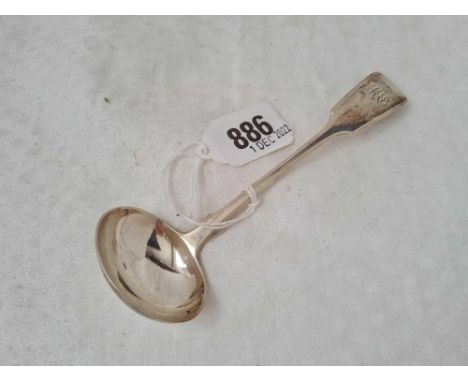 An Early Victorian fiddle pattern cream ladle, 1860 by TS