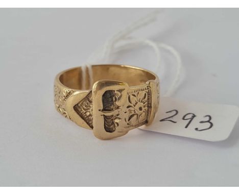 A buckle ring 9ct size T      5.9 gms