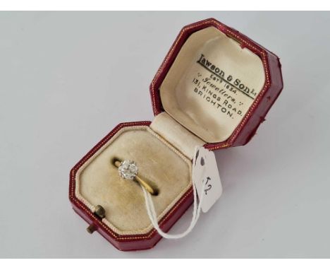 A STUNNING VICTORIAN BOXED DIAMOND SOLITAIRE RING APPROX 1.15 CARAT DIAMOND 18CT GOLD SIZE L