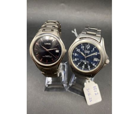 Two gents wrist watches by LORUS one being sports kinetic W/O