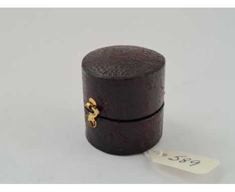 A 19th century circular ring box