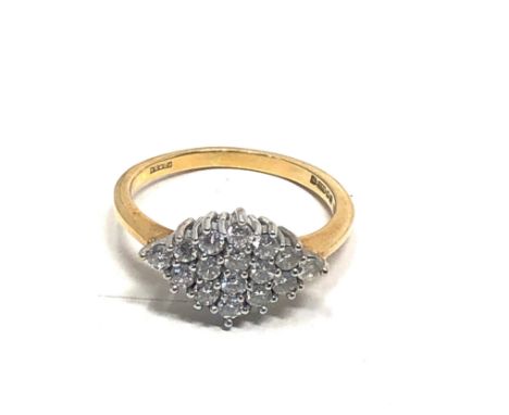 18ct Gold Diamond Cluster Ring (2.7g)