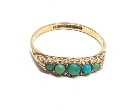 9ct Gold Turquoise Ring (1.8g)