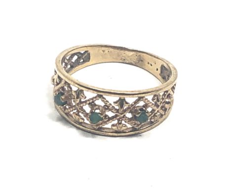 9ct Gold Emerald Ring (2.1g)