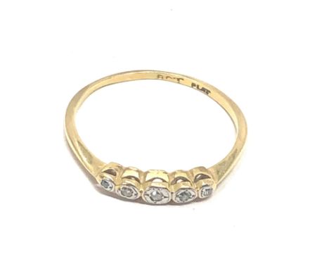 18ct Gold &amp; Platinum Diamond  Ring (1.2g)