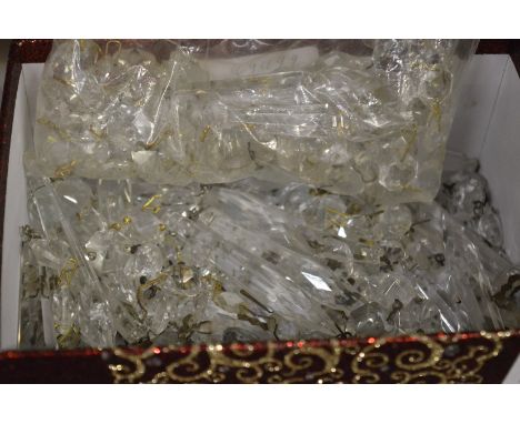 Cut glass chandelier drops etc.