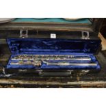A cased flute.