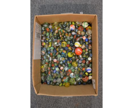 A large quantity of marbles.