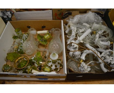 A quantity of chandelier parts.