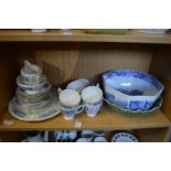 A Coalport Revelry part tea service and two decorative bowls.
