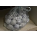 A quantity of golf balls.