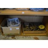 Spent brass shell cases.