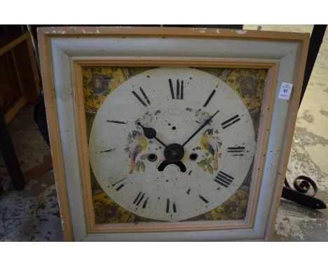 A 19th century painted longcase clock dial converted to a battery wall clock.