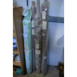 Four part rolls of material.