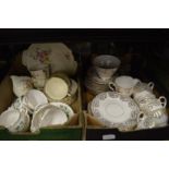 A quantity of part tea services.