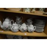 Quantity of Japanese eggshell teaware.