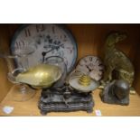 Kitchen scales and weights and other items.