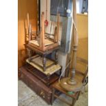 Household furniture and a large trunk.