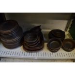 An earthenware dinner service.