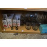A collection of Holme Gaard drinking glasses and similar items.
