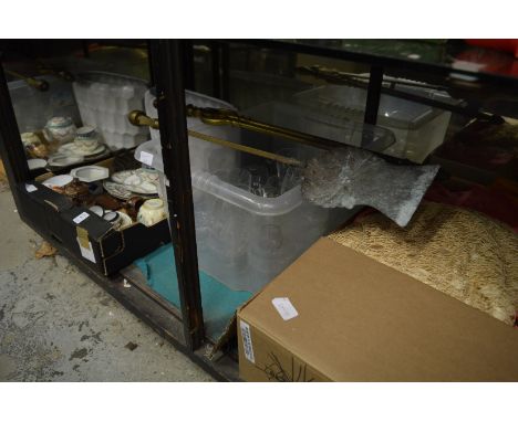 A quantity of china, glass, textiles etc.