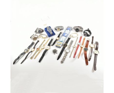 A collection of vintage and modern wrist watches. The watches to include Sekonda, Le Shuttle, Timex, Keinzle, Lorus, Limit, A