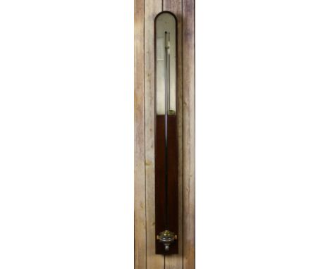 A Rare Mahogany Cased Stick Barometer with extended scale inscribed N. Cossy, quai Tellitier No 16 Paris 1787, 39 ins (99 cms