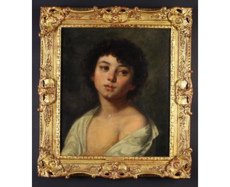 19th Century Russian/Eastern European School; Oil on Canvas; Portrait of an Italian Boy, signed indistinctly and dated lower 