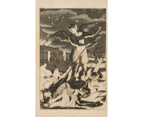 Milton (John) - The Poetical Works,  engraved frontispiece portrait and 13 plates, portrait a little soiled and laid down, ti