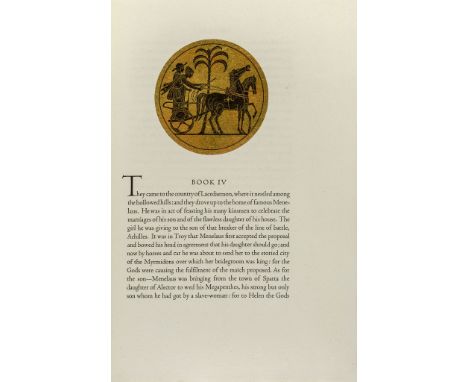 .- Homer. The Odyssey, one of 530 copies, designed by Bruce Rogers and...  (T.E.,  translator  ).- Homer.   The Odyssey ,  on