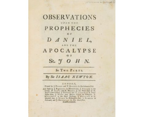 Observations upon the prophecies of Daniel, and the Apocalypse of St  ( Sir   Isaac)   Observations upon the prophecies of Da
