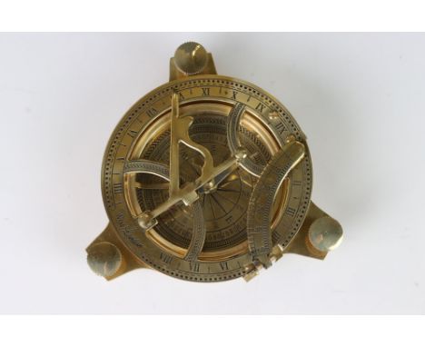 Brass compass and sextant 