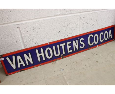 An original Van Houten's Cocoa enamel sign 