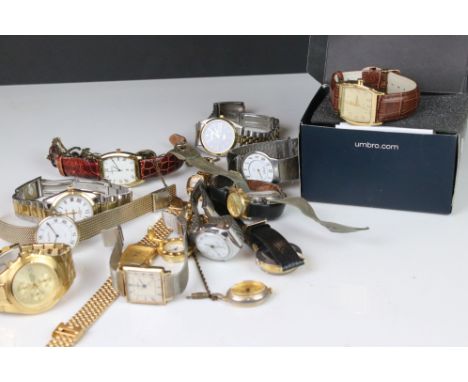 A collection of ladies and gents watches to include Timex and Sekonda examples. 