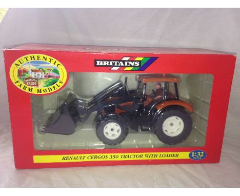 BRITAINS - RENAULT CERGOS 350 WITH LOADER (00226) (TRACTOR IS A RENAULT 340)