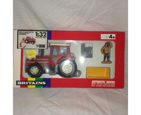 BRITAINS - SAME 170 TURBO TRACTOR, TRANSPORTER & ACCESSORIES (9647)
