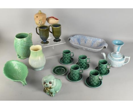 A Collection of Mid 20th Century China to include Sylvac Bonzo, Sylvac Vases and Jugs, Coffee Cans and Saucers, Wade Irish Co