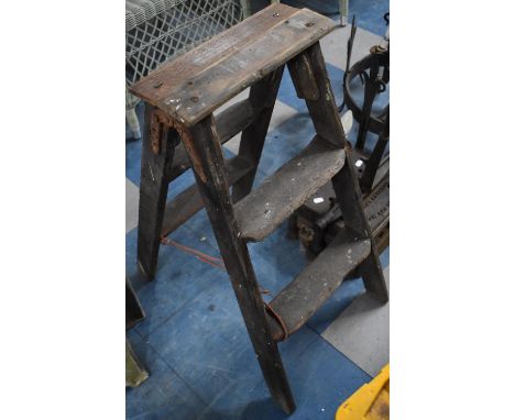 A Vintage Wooden Two Step Step Ladder