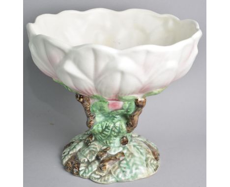 A Sylvac Bowl in the Form of Lily on Naturalistic Foot, 20cms Diameter and 18cms High