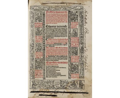 Pseudo-Guillelmus oder Johannes Herolt ?. Postille maiores totius anni, in quibus ultra ea que in antiqu(ui)s habentur: est a