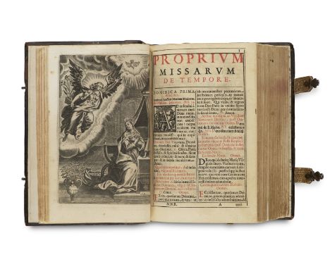 Missale Romanum ex decreto sacrosancti Concilii Tridentini restitutum (...). Mit gestoch. Schmucktitel, 7 gestoch. ganzs. Tex