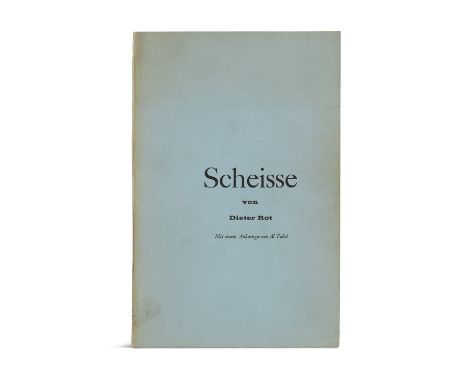 Diter Rot. Scheisse. Neue Gedichte von Dieter Rot. Providence, 1966. 8°. 50 Bl. (2 w.). Hellblaue OBrosch. mit dem Zusatz "Mi