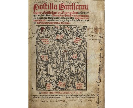 Inkunabeln - Postinkunabeln - - Guillermus Parisiensis. Postilla Guillermi super epistolas et evangelia per totius anni circu